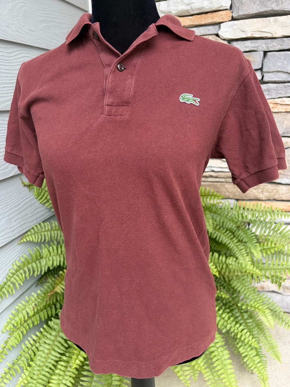 Y2K Era Lacoste Chocolate Brown Short Sleeve Polo